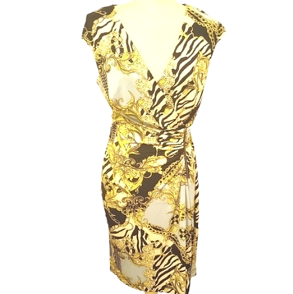 connected apparel Dresses & Skirts - Connected Apparel Versace style print midi dress. Size 8